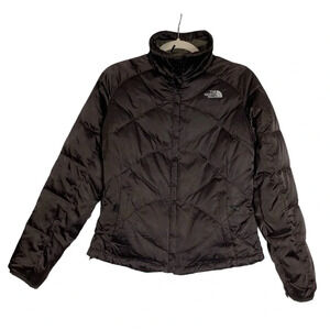 North Face Womens  Goose Down Puffer Jacket Metallic Brown Small Fall 2011